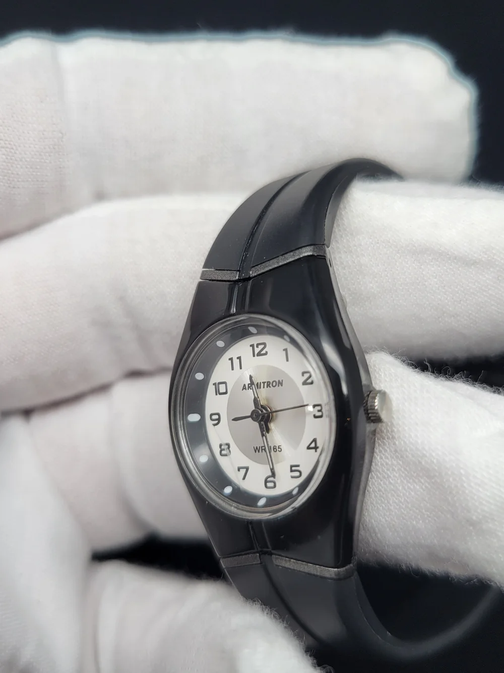 Armitron Black Casual Analog Watch with Silver Dial